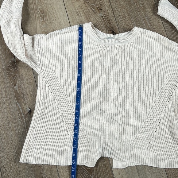 Lucky Brand Cream Knit Sweater with Lace Up Back Detail - Picture 11 of 11